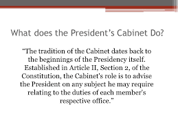The Powers Of The President And The Cabinet 12 Powers Granted By The Constitution 1 Be Commander In Chief Of The Armed Forces 2 Require The Opinion Of Ppt Download