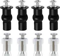Toilet Seat Screws Fittings, 8 Pcs Universal Toilet Seat Hinges Screws Lid  Top Fixing Hinge Replacement Nuts for Toilets WC Blind Hole : Amazon.ie: ...