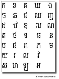 cambodian alphabet khmer consonants cambodian art