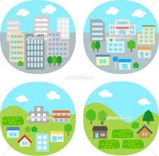 都市 住宅街 農村のイラストセット イラスト素材 [ 5614687 ] - フォトライブラリー photolibrary
