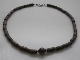 Collier Homme Court Perles En Bois Tubes Oeil De Tigre Etsy Mens Bracelet Bracelets Jewelry