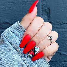 Just because you're working with acrylic nails that have the potential to be coloured, bedazzled, and generally embellished doesn't mean you have to create a bright, complicated look. 43 Best Red Acrylic Nail Designs Of 2020 Stayglam