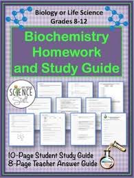 Biochemistry And Organic Compounds Homework And Study Guide Biology Worksheet Biochemistry Teaching Chemistry
