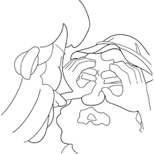 Use this free jesus heals the blind man coloring page in your children's ministry! Jesus Heals A Blind Man Coloring Page