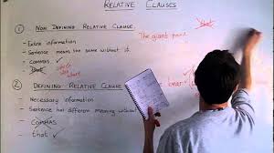 First, let's consider when the relative pronoun is the subject of a defining relative clause. Relative Clauses Youtube