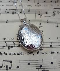 Find great deals on sterling silver lockets at kohl's today! Large Sterling Silver Engraved Oval Locket Necklace Chains Of Gold