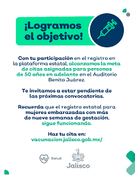 Fechas de vacunación para personas de 50 a 59 años en el estado de méxico. Secretaria De Salud Jalisco El Modelo Jalisco De Vacunacion Contra El Covid 19 Ha Demostrado Ser Rapido Y Eficiente Miles De Personas De Tonala Tlaquepaque El Salto Y Tlajomulco Recibieron Su Primera