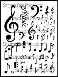 Music Notations Stencil Valeria Sjodin Stencilgirl Products Stencils Notations Mixed Media Canvas