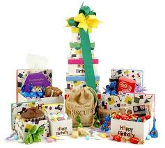 Happy Birthday Gift Tower Gift Towers Happy Birthday Gifts Happy Birthday