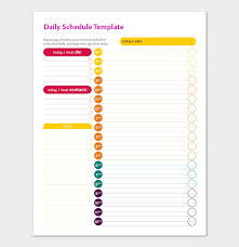 Tips to save money with free printable appointment sheets offer. Daily Schedule Template 22 Planners For Excel Word Pdf Format