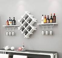 Amazon.com: XWZJY Hanging Wine Rack Modern Wine Storage ...
