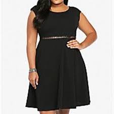 Torrid Black Lattice Cut Dress Size 4 26
