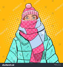 Pop Art Portrait Of Beautiful Woman In Warm Winter Clothes Cold Weather Vector Illustration Ad Affiliate Pop Art Portraits Pop Art Winter Outfits Warm