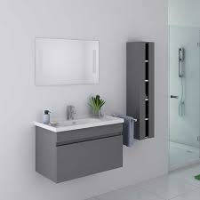 Blanc, bleu, jaune un appartement signé et sur mesure. Ensemble De Meuble De Salle De Bain 80 Cm Meuble De Salle De Bain Complet Dis800agt