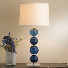 Recycled Glass Ball Table Lamp Classic Table Lamp Blue Table Lamp Unique Table Lamps