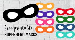 Generic super hero cardboard cutout. Incredibles Free Printable Superhero Masks Paper Trail Design