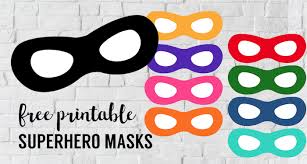 Free printable superhero face mask templates for kids. Incredibles Free Printable Superhero Masks Paper Trail Design
