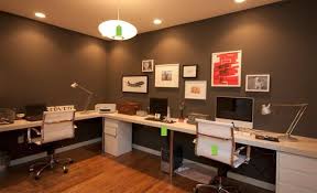 Amazing gallery of interior design and decorating ideas of home office for two in dens/libraries/offices by elite interior designers. 20 Space Saving Office Designs With Functional Work Zones For Two