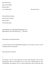(1) der widerspruch des mieters gegen die kündigung ist schriftlich zu erklären. Muster Widerspruch Gegen Eine Eigenbedarfskundigung