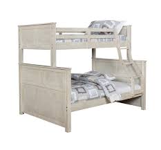 Triple sleeper bunk bed frame solid wood pine slatted bedstead 3ft 4ft6 in white. Montrose Twin Full Bunk Bed Antique White Coaster Fine Fur