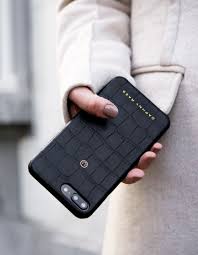 Personalized Leather Phone Case By Daphny Raes Monogram Your Initials Or Favorite Emoji 3 Black Leather Phone Case Iphone Leather Case Chanel Phone Case