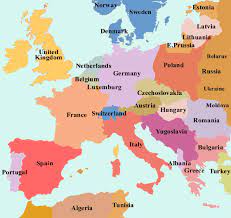 Major countries of the first world war. A Map Of Europe After The Treaty Of Versailles The Treaty Created Nine New Nations From Parts Of Germany Austria Hungary And Russ Europe Map Germany Map Map