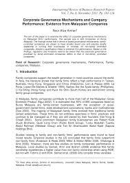 Incorporation of a company in malaysia and opening of its corporate bank account are straightforward processes, which can be completed in five weeks. Pdf Corporate Governance Mechanisms And Company Performance Evidence From Malaysian Companies
