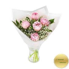 Sweet and charming, they could rival the real thing! Bouquet Of Peonias Pl