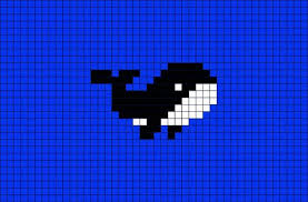 Whale Pixel Art Tiny Cross Stitch Cross Stitch Simple Cross Stitch