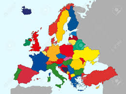 Illustration Of Europe Chart Colorful Countries Shape