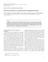 Determined the extent of the pest's presence 3. Pdf Chemical Controls For An Integrated Pest Management Program