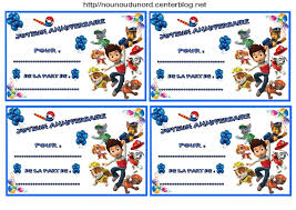 Image Du Blog Nounoudunord Centerblog Net Anniversaire Paw Patrol Pat Patrouille Invitation