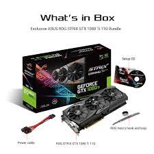 Asus nails the geforce gtx 1080 ti with its new rog strix entry. Asus Rog Geforce Gtx 1080 Ti Strix 11gb Rog Strix Gtx1080ti 11g Gaming Graphics Card Buy Online At Best Price In Uae Amazon Ae