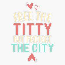 Amazon.com: MAGNET Free the Titty but Protect the City Magnet Vinyl  Magnetic Sticker Size 5 : Automotive
