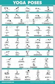Quickfit Yoga Position Exercise Poster Yoga Asana Pose