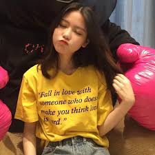 fall in love text aesthetic print yellow black t shirt sold by wwlrf on storenvy fall in love text aesthetic print yellow black t shirt sold by wwlrf