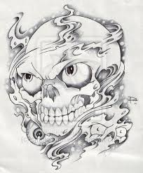 Smoke And Skull Tattoo Flash Jpg 400 484 Cool Skull Drawings Skull Art Drawing Skulls Drawing