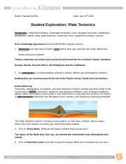 Read and download ebook gizmo student exploration electron configuration answers key pdf at public ebook library gizmo. Platetectonics Gimzo Stacianna Ellis Doc Name Staciannna Ellis Date July 18th 2019 Student Exploration Plate Tectonics Vocabulary Collisional Course Hero