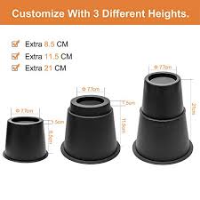 Stai cercando piedini letto perchè non hai ancora deciso quale prodotto comprare? Moveonstep Rialzi Per Mobili Letti Tavoli Supporti Regolabili 7 5 13 E 20 5cm Piedini Rialzi Per Mobili Supportano Fino A 600 Kg 8 Pezzi Nero