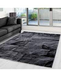Grau und schwarz wirkt immer sehr edel im wohnzimmer from wohnzimmer einrichten grau schwarz pic wohnzimmer. Moderner Designer Wohnzimmer Teppich Mit Steinmotiv Parma 9250 Schwarz Grau