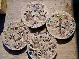 Cheng stepping stone molds are made of high impact polystyrene. How To Make Stepping Stones Using A Child S Handprint Hunker Childs Handprint Crafts Crafts For Kids