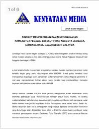 Kewangan/lembaga hasil dalam negeri dalam tiga (3) tahun yang lepas dan jumlah perbelanjaan yang dituntut list the research projects approved by the ministry of finance/inland revenue board in the last three (3) years and the amount of expenditure claimed for double deduction tajuk projek title. Bintulu Info Kenyataan Media Lembaga Hasil Dalam Negeri Facebook