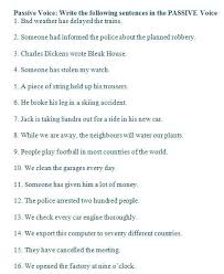 But to put more emphasis on the activity passive form of voice is used. Passive Voice Transformation Worksheet