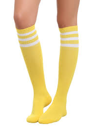 Black And White Striped Knee High Socks Yellow Knee High Socks With White Stripes Striped Knee High Socks Knee High Socks Crew Socks