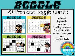 At the end of the time, elicit acceptable words from the. Boggle Word Games Teaching Resources