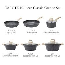 Carote Healthy Nonstick Granite 11 pcs Cookware Set Induction Ready