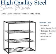 Check spelling or type a new query. Buy Titan Mall Shoe Organizer Free Standing Shoe Rack 4 Tier Shoe Rack Black Metal Shoe Rack 25 Inch Wide Shoe Tower Shelf Storage Online In Taiwan B073jhz9l9