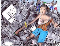 If you're working with kids, you can make a fun and easy earthquake model out of gelatin. Tragedy In Haiti Drawing By Odinel Pierre Junior
