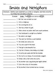 Discovering fresh similes and metaphors to use in your own writing also means discovering new ways to look at your subjects. Figurative Language Similes And Metaphors Similes And Metaphors Figurative Language Worksheet Teaching Figurative Language
