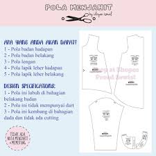 Iron man dan spiderman hanyalah dua contoh dari pola crochet yang. Pola Blouse Fishtail Pola Baju Blouse Pola Baju Sahaja Shopee Malaysia